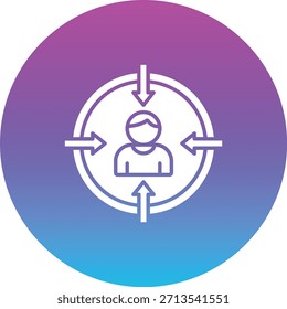 Ícone de vetor de Público-alvo. Pode ser usado para impressão, aplicativos móveis e da Web.