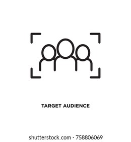 Target audience vector icon, goal client symbol. Modern, simple flat vector illustration for web site or mobile app