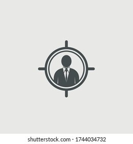 Target audience vector icon illustration sign