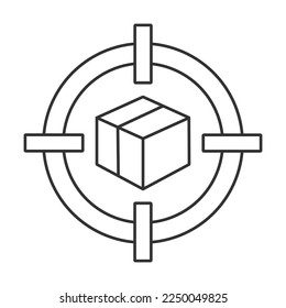 Zielgruppe Vektorsymbol Zeilenzeichen für mobiles Konzept und Webdesign. Symbol, Logo-Abbildung. Vektorgrafik