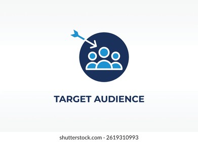 TARGET AUDIENCE vector, icon or logo sign isolated symbol illustration