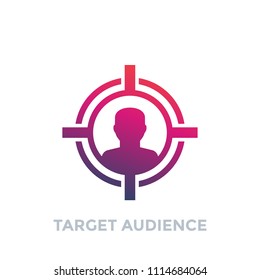 target audience vector icon on white