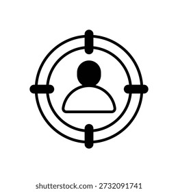 Target Audience vector icon stock illustration