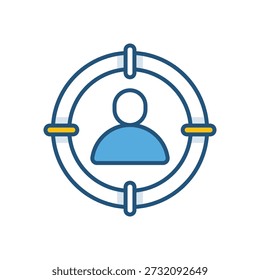 Target Audience vector icon stock illustration