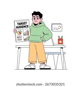 Ilustração do vetor de público-alvo. Arquivo EPS 10