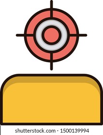 Target Audience vector illustration icon filled outline