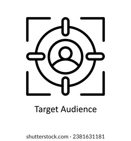 Target Audience vector outline Design illustration. Symbol on White background EPS 10 File 