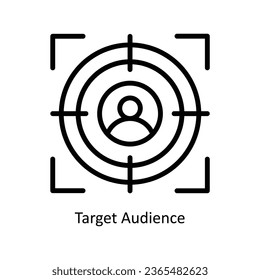 Target Audience vector  outline icon illustration. EPS 10 File.