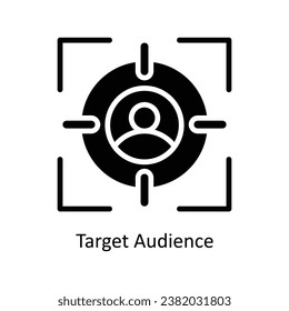 Target Audience vector solid  Design illustration. Symbol on White background EPS 10 File 