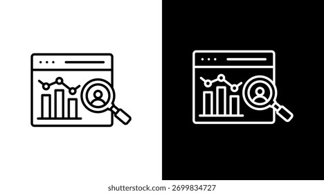 Design do conjunto de ícones brancos do público-alvo