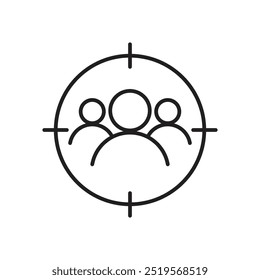 Target audienceline icon. vector illustration. EPS10