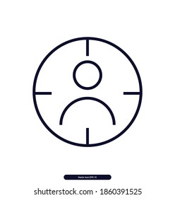 Target Audiences vector icon, Target Audiences Vector illustration