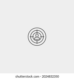 Target audiency vector icon illustration sign