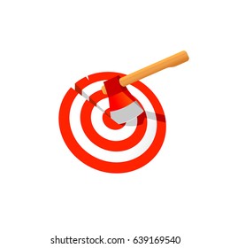 Target and Axe Vector Illustration. svg