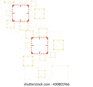 target are being watched , CCTV , Close Circuit Television watched sign  background vector 