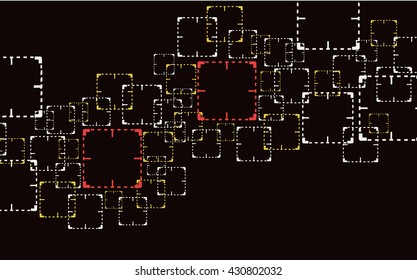 target are being watched , CCTV , Close Circuit Television watched sign  background vector 