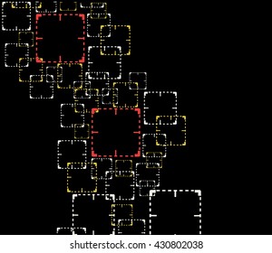 target are being watched , CCTV , Close Circuit Television watched sign  background vector 