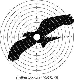 target big bird for the shooting range gun made in the vector