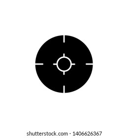 Target black cimple vector icon