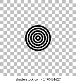 Target. Black flat icon on a transparent background. Pictogram for your project