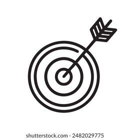 Icono negro de destino marca de objetivo flecha para seleccionar el diseño de fondo de contorno.