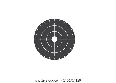 Target black icon vector on white background 