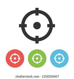 Target black vector icon isolated on white background
