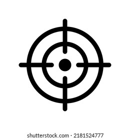 Target black vector icon on white background