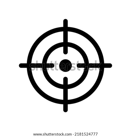 Target black vector icon on white background
