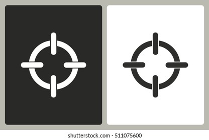 Target - black and white icons. Vector illustration.