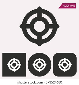 Target - black and white icons. Vector illustration.