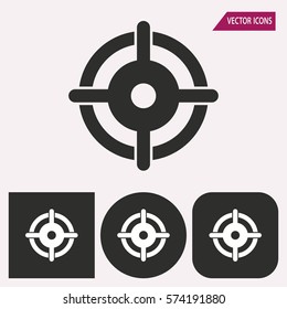 Target - black and white icons. Vector illustration.