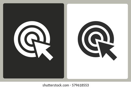 Target - black and white icons. Vector illustration.
