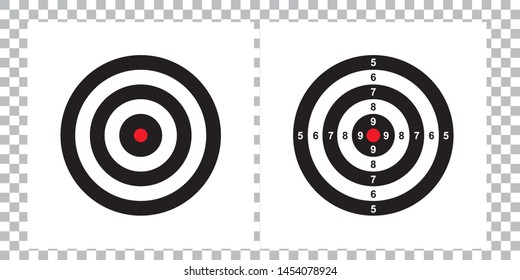 Target, Blank & Arrow Or  Gun Target Paper Shooting  Vector
