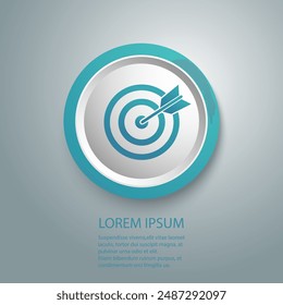 Target blue icon vector illustration