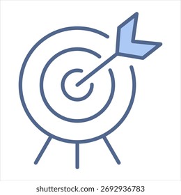 Ilustración vectorial de icono azul de destino