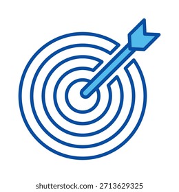 Objetivo En Estilo Azul, Ilustración vectorial