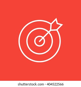 Target board and arrow line icon.
