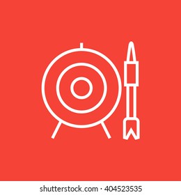Target board and arrow line icon.