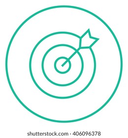 Target board and arrow line icon.