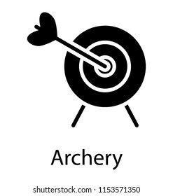 
A target board an arrow making notion of archery icon
