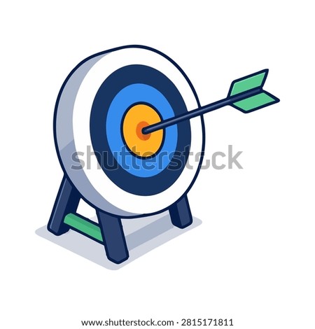 Target Board with Arrow Representing Goal Achievement and Business Success