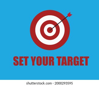 Target board and arrow with set your target