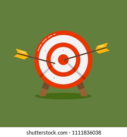 Target Board with Arrow Vector Illustration