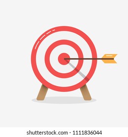Target Board with Arrow Vector Illustration