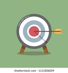 Target Board with Arrow Vector Illustration