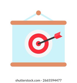 Mini-Illustrationssymbol für flache Zielplatine. Für moderne Konzeption, Print, UI, UX-Kit, Web- und App-Entwicklung. Vektorgrafik mit Bezug zu Büro, Bildung, Prüfung und mehr