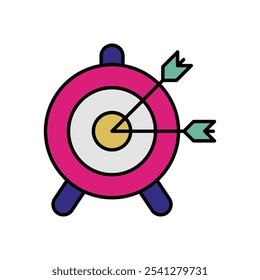 Target Board icon isolated on a white background. Vector illustration.