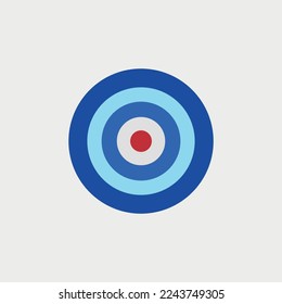vector de icono de la placa de destino. objetivo y enfoque. símbolo de ilustración de destino 
