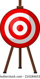 Target board, illustration, vector on a white background.